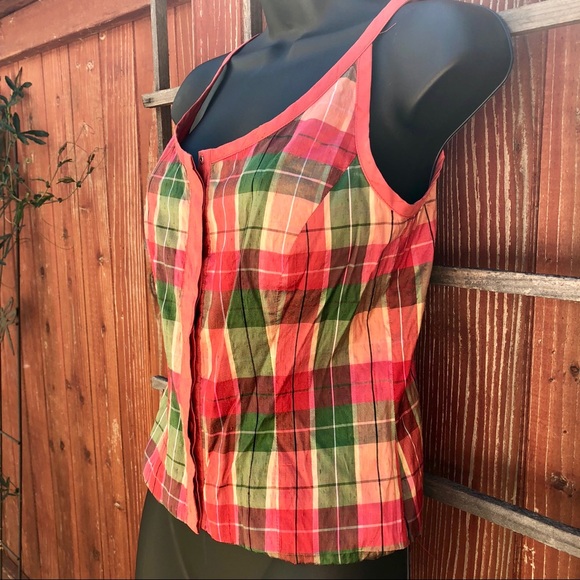 Christmas top sexy VINTAGE 90βs - 100% silk corset tank - Picture 2 of 15